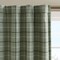 Edge Collections - 50 x 84" - Green - Plaid Fleece Lined Curtain Panel - 1 Piece
